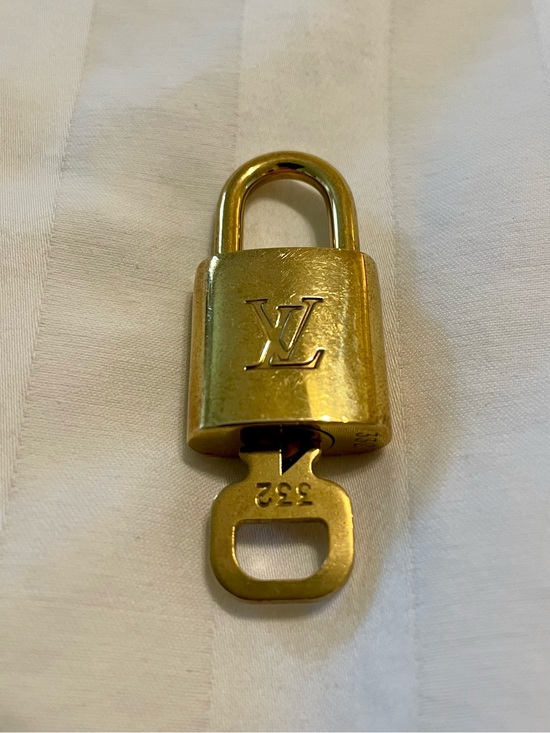 Louis Vuitton Accessories - Louis Vuitton #332 Gold-tone Lock and Key with LV Monogram